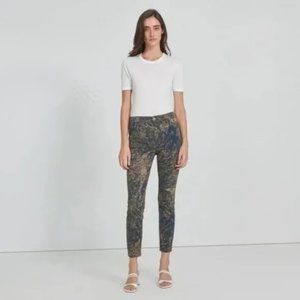 NWT J Brand blue & gold abstract print high rise crop skinny jeans, 24